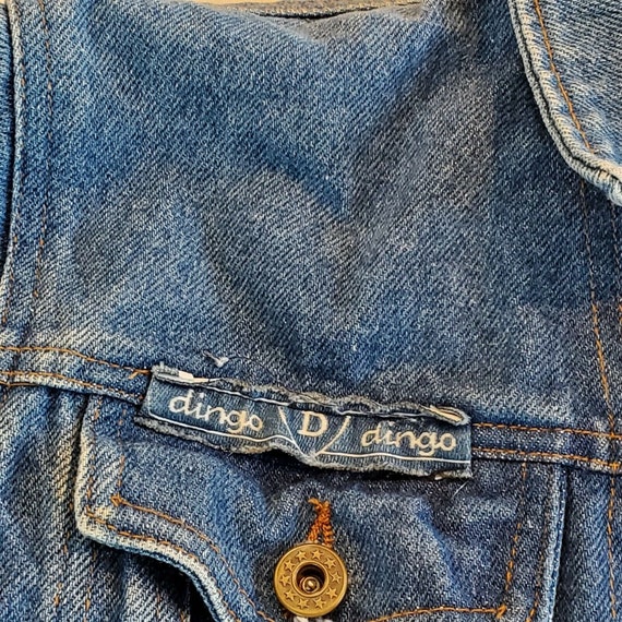 Vintage 80s Dingo Sport Denim Jean Jacket Embroid… - image 7