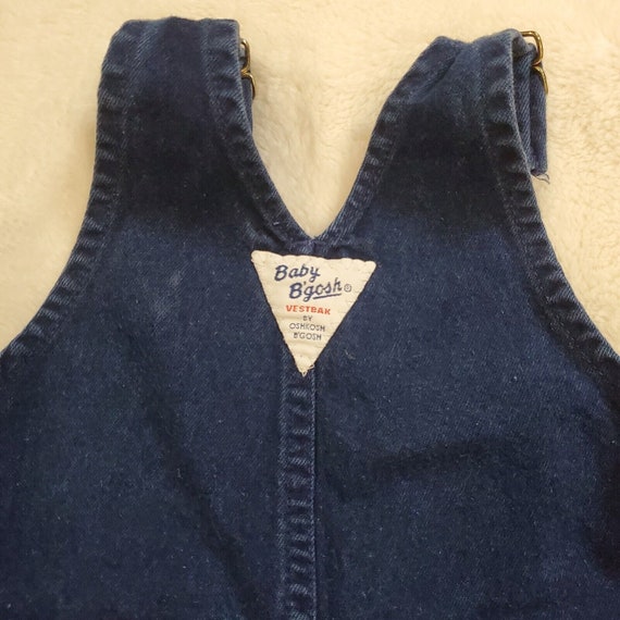 Vintage 90s Oshkosh 6/9 Months Blue Denim Overall… - image 6