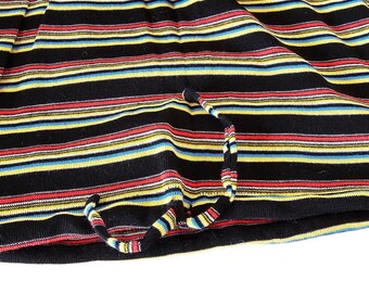 トップス [ItalyVintage]80s MultiColor Turtleneck Vintage 90's Rainbow Ribbed Turtleneck Sweater, Top