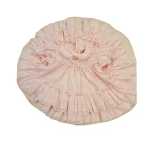 Vintage Bryan Girls 12 Month Light Pink Circle Pageant Dress Party Layered Party Dress Ruffles Lace