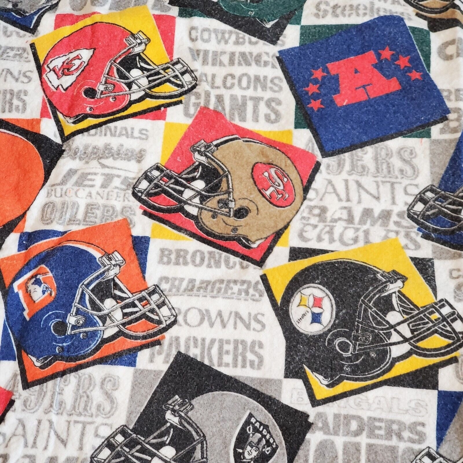 80s Chatham チャタム社　NFL MONTAGE ブランケット 80s Chatham チャタム社 NFL MONTAGE ブランケット