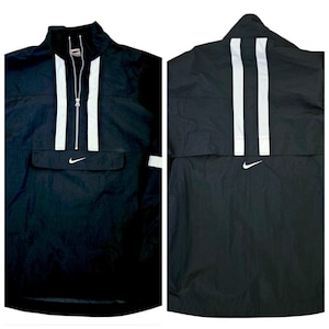 Vintage 00's Nike Half Zip Black Windbreaker Jacket Size XL