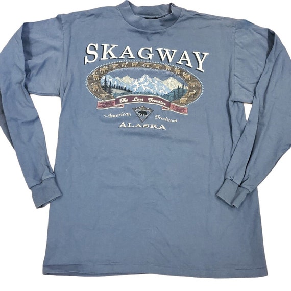 Vintage 90s Skagway Alaska Nature Tee Longsleeve … - image 2