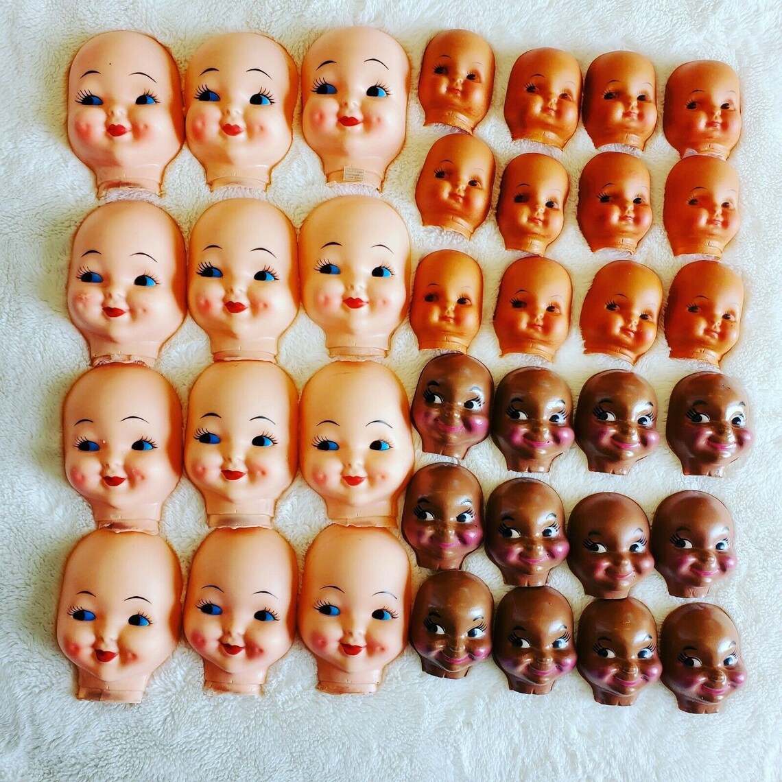 Vintage Baby Girl Rubber Plastic Craft Doll Making Faces Masks Etsy