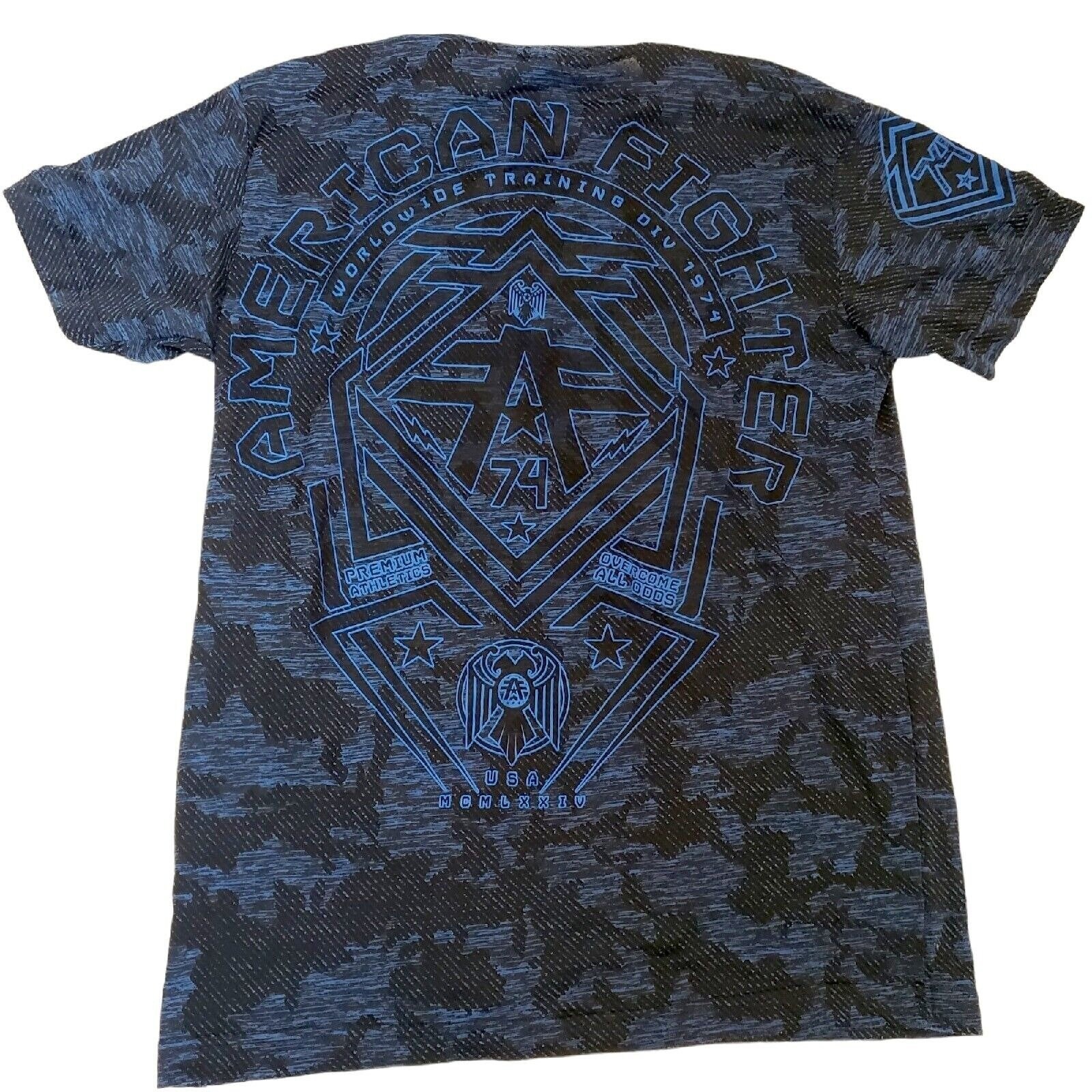 T-Shirt Donna American Fighter Trinity Biker MMA, Cotone - Colore Verde/Grigio
