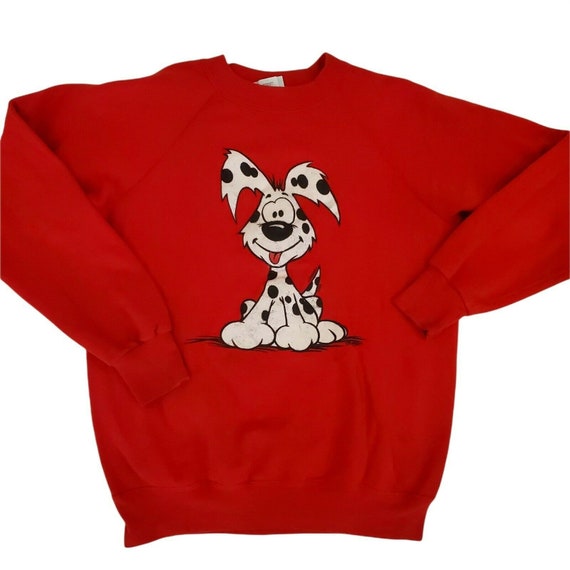 Vintage 80s Crewneck Sweatshirt Graphic Spot Dog … - image 2