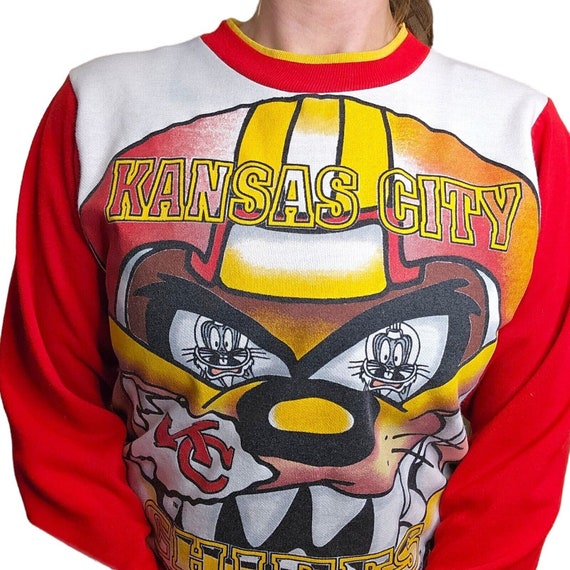 Retro 90s Womens Kansas City Chiefs Sweatshirt Lo… - image 2