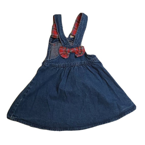 Vintage Oshkosh Girls Sz 4 Denim Jumper Overall D… - image 5