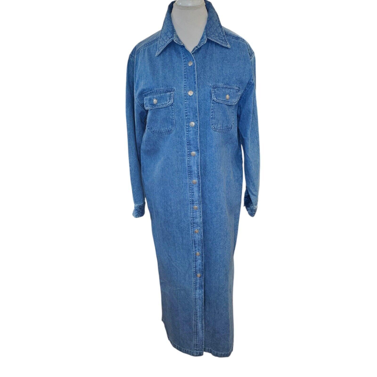 Denim Maxi Shirt Dress - Etsy Denim Maxi Shirt Dress - Etsy