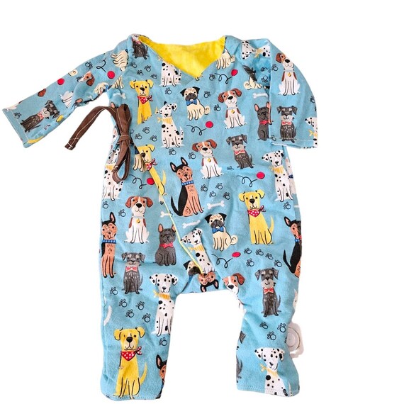 Baby Boy 6 Months Flannel Pajamas Sleepers Wrap D… - image 2