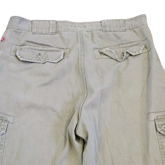 Vintage 90s Y2K Mens Cargo Pants 37x26 Short Crop… - image 2