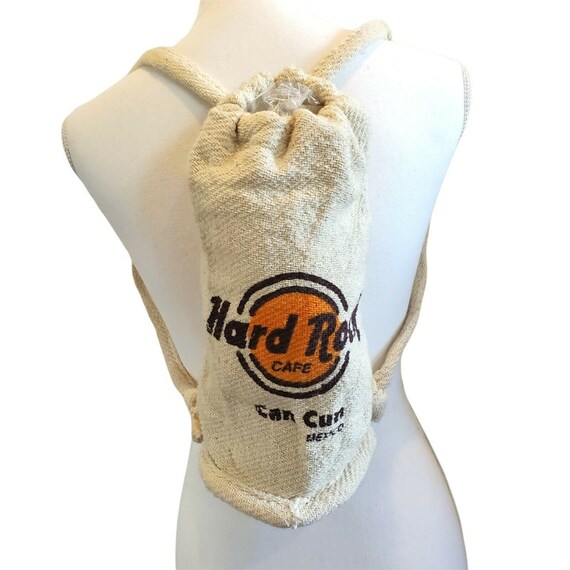 Hard Rock Cafe Cancun Drawstring Mini Backpack Bu… - image 2