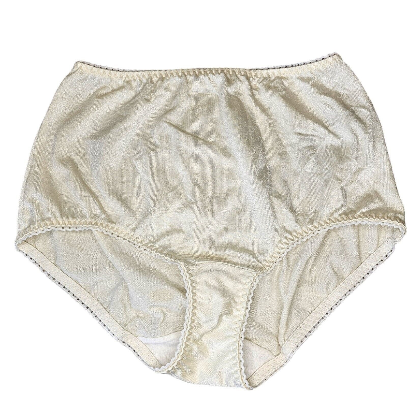 Venus: Silk Satin Super High Waisted Panties With Frills. 