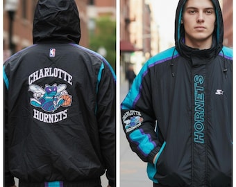 Vintage 1990s Charlotte Hornets Apex One Light Lined Jacket XL - Etsy