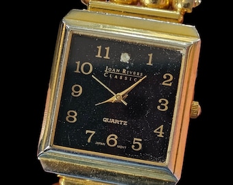 Joan Rivers Classics Gold Tone Wrist Watch, Black Face  display picture 1