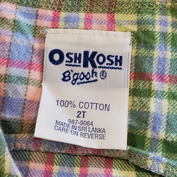 Vintage Oshkosh Girl's Cotton Flannel  Dress Plai… - image 8