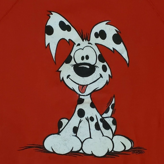 Vintage 80s Crewneck Sweatshirt Graphic Spot Dog … - image 1