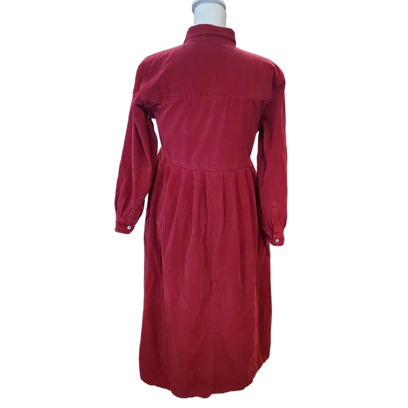 red corduroy shirt dress Red Corduroy Tunic Dress Rust Corduroy Button Front Fringe Hem Maternity Dress PinkBlush