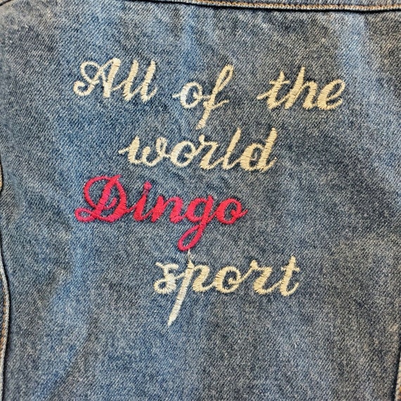 Vintage 80s Dingo Sport Denim Jean Jacket Embroid… - image 4