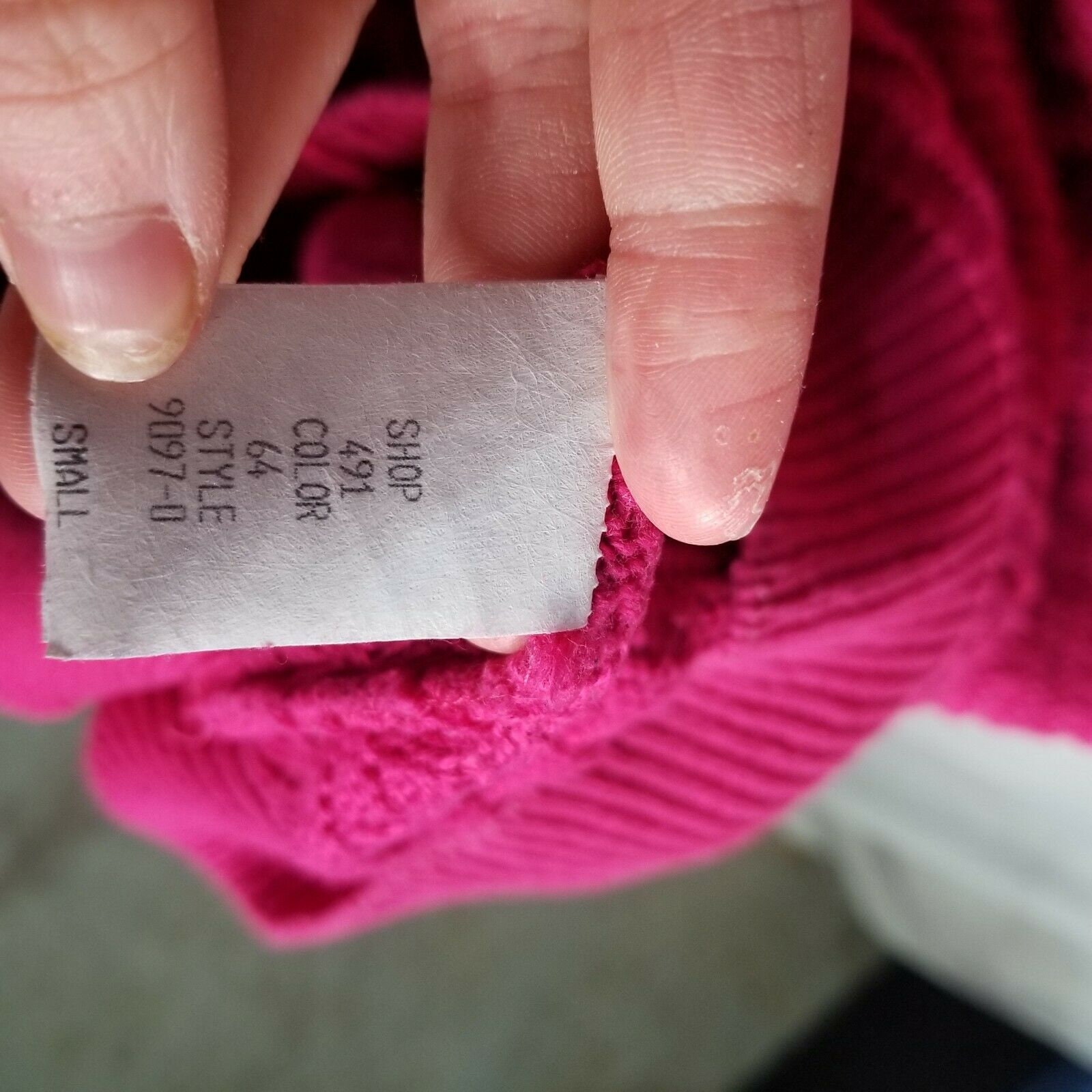 Vintage 80s Pink Textured Sweater Pullover Crewneck Size Small