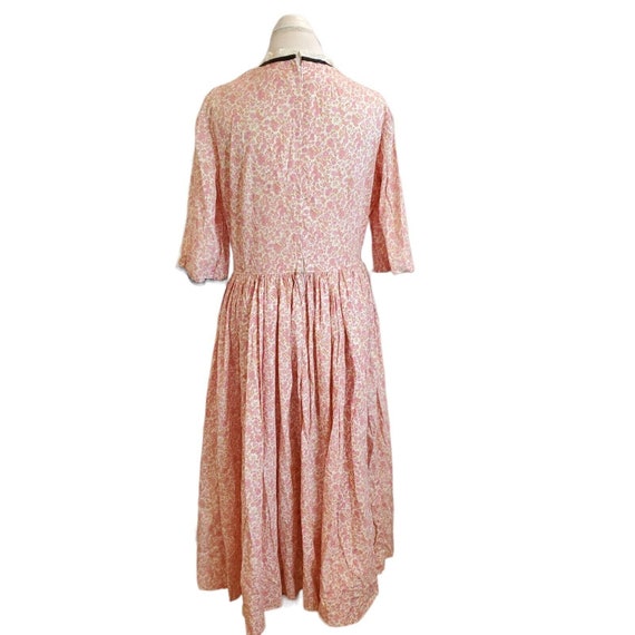 Vintage 60s Womens Large Floral Paisley Pink Shea… - image 7