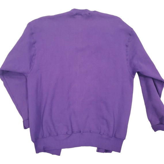 Vintage 90s Purple Granny Core Open Cardigan Swea… - image 3