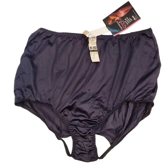 Vintage 80s Black Nylon Sz 9 2X NWT Hi Waist Panties Underwear - Etsy