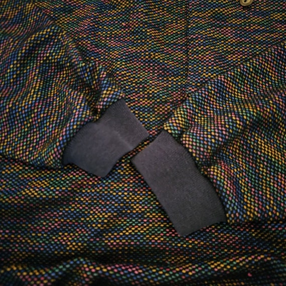 2X Mens Navy Blue Henley Sweater Thin Rainbow Spe… - image 4
