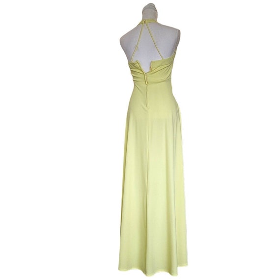 Vintage 60s 70s Light Yellow Size 2 Long Yellow D… - image 6