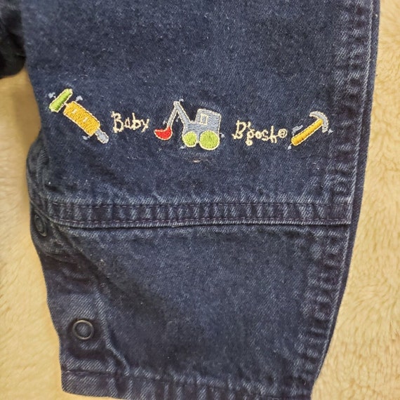 Vintage 90s Oshkosh 6/9 Months Blue Denim Overall… - image 4