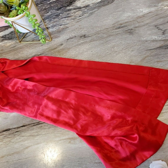 Vintage 90s Zum Zum Cheongsam Japanese Red Satin … - image 5