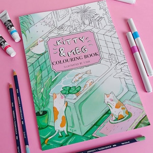 Kitty & Meg Cozy Kawaii Malbuch