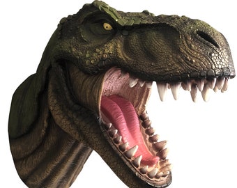 stuffed dinosaur head for wall