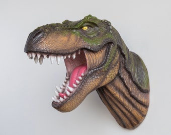 Faux Taxidermy T-Rex Wall Mount - Wall Decor - Natural - NTX00