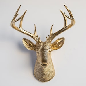 Faux Taxidermy Large Deer Head Wall Mount - Wall Decor - Gold - ND0808