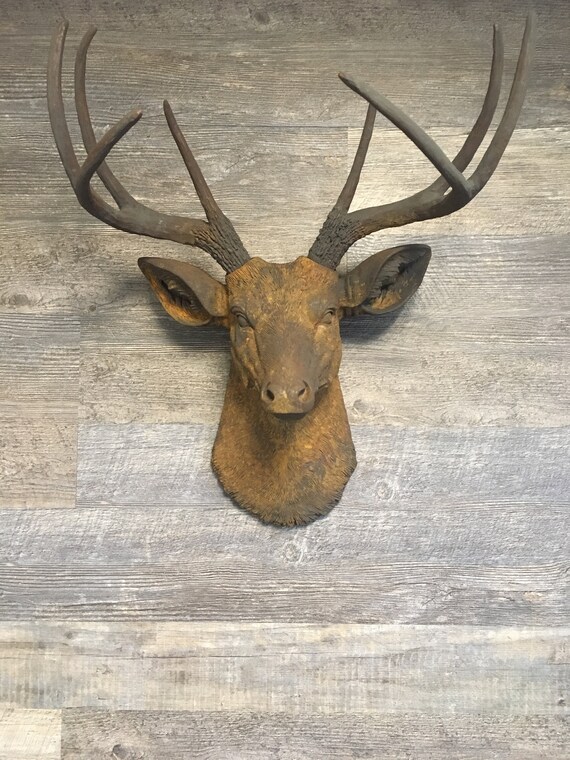 stuffed deer head wall mount
