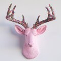 Faux Deer Head Wall Mount: Sweet & Whimsical Donut Deer