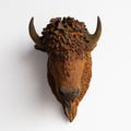 Faux Taxidermy Buffalo Bison Head - Wall Decor - Rust - BIH73