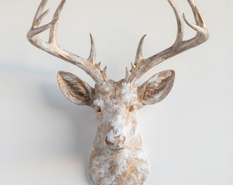 Faux Taxidermy Large Deer Head Wall Mount - Wall Decor - Shabby Chic - PAD0801