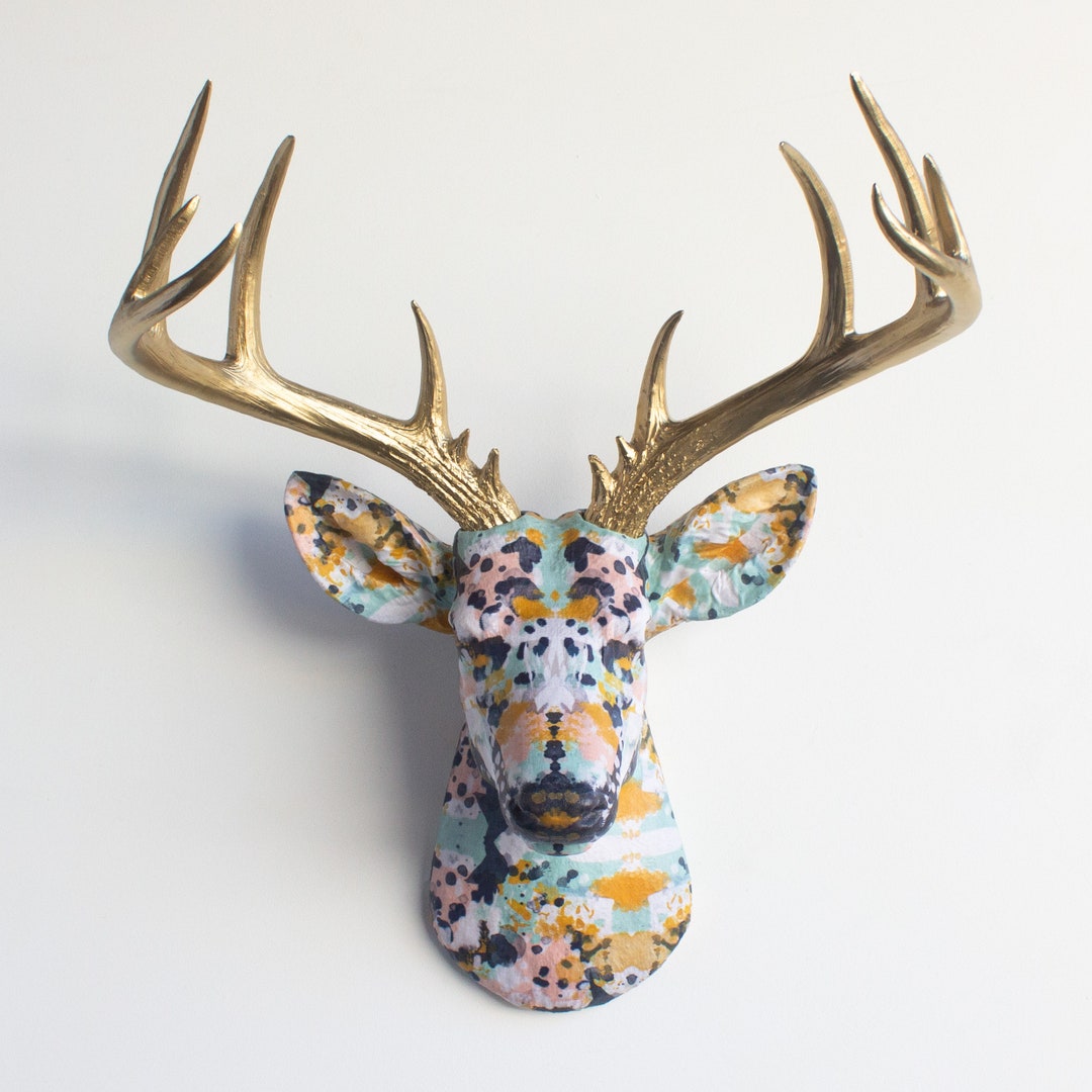 Fabric deer head wall mount hotsell