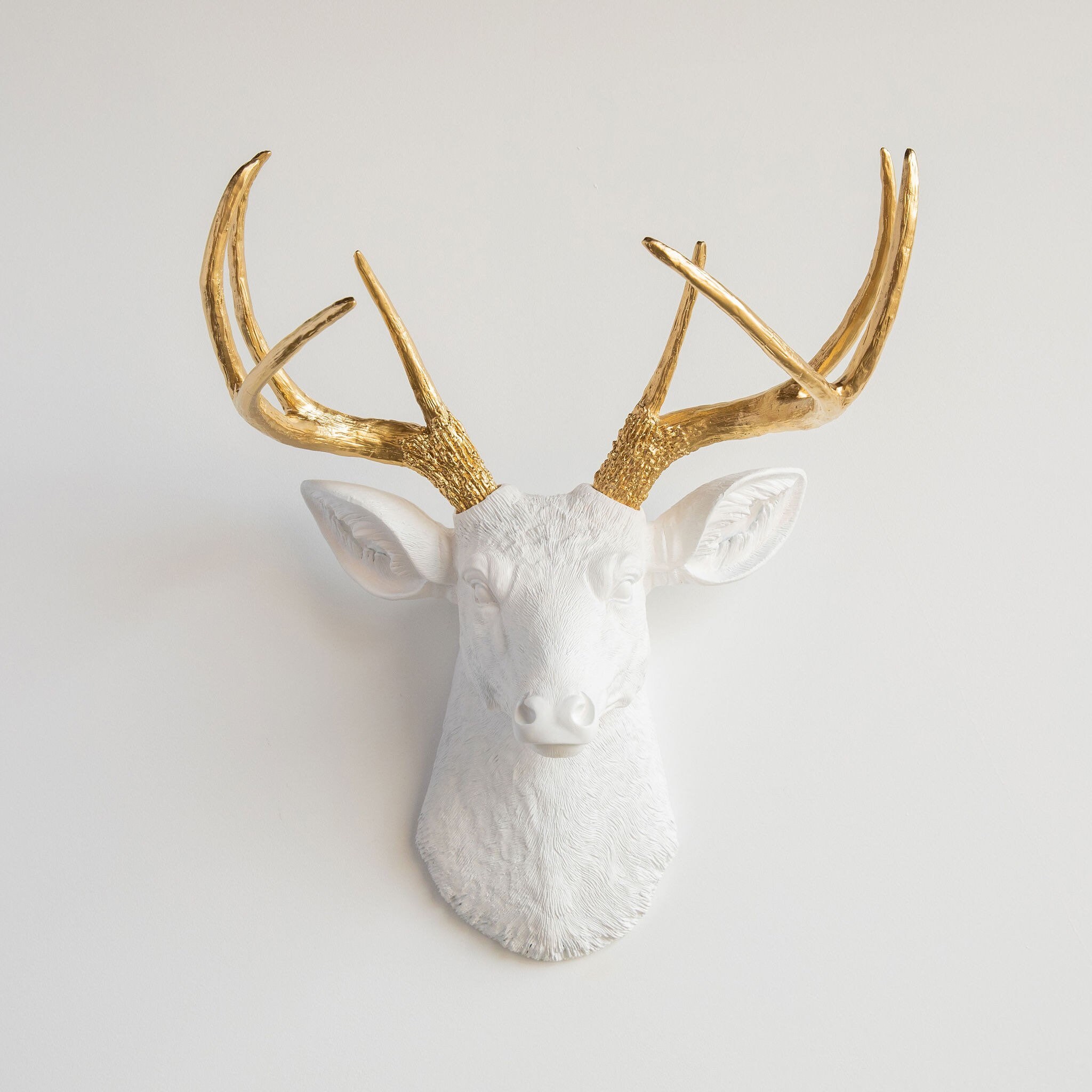Faux Taxidermy Deer Head Wall Mount Wall Decor White and - Etsy Faux Taxidermy Deer Head Wall Mount Wall Decor White and - Etsy