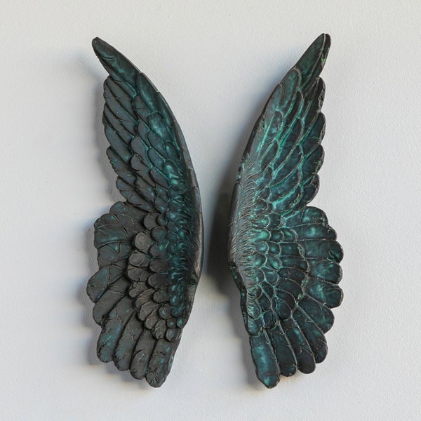 Faux Taxidermy Mini Angel Wings - Wall Decor - Bronze Patina - ANG76