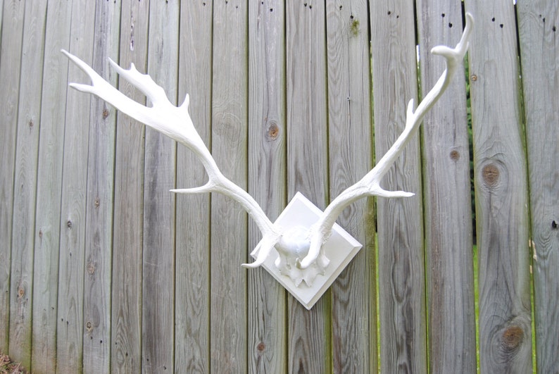 Large Faux Deer Antlers White Antler Rack Wall Mount La01