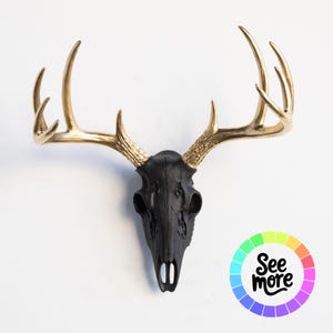Mini Faux Deer Skull – Lightweight Resin Wall Decor – Cruelty-Free Boho Accent for Nursery, Entryway, or Small Spaces