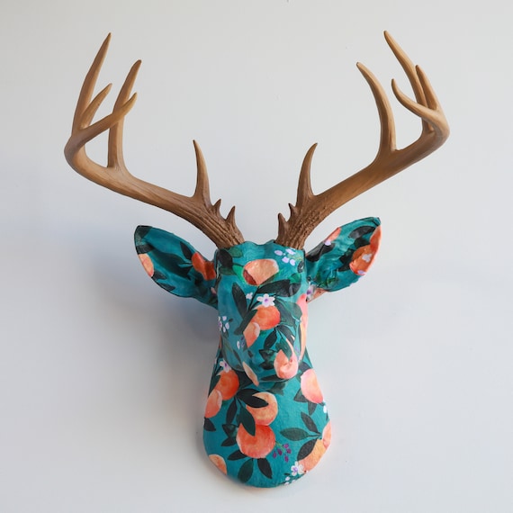 Fabric animal head wall mount sale