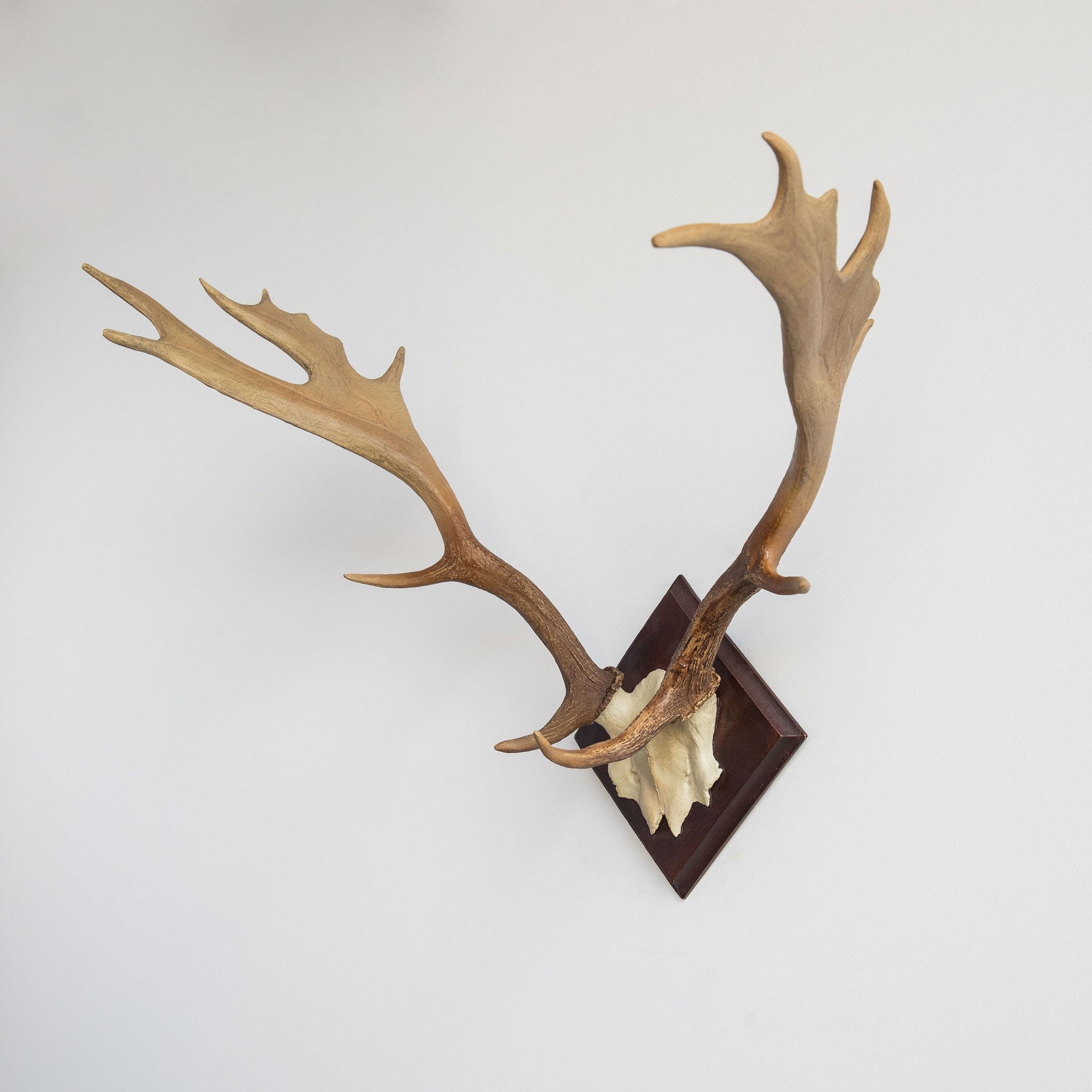 Faux Taxidermy XL Elk Antler Rack Mount Wall Decor Brown