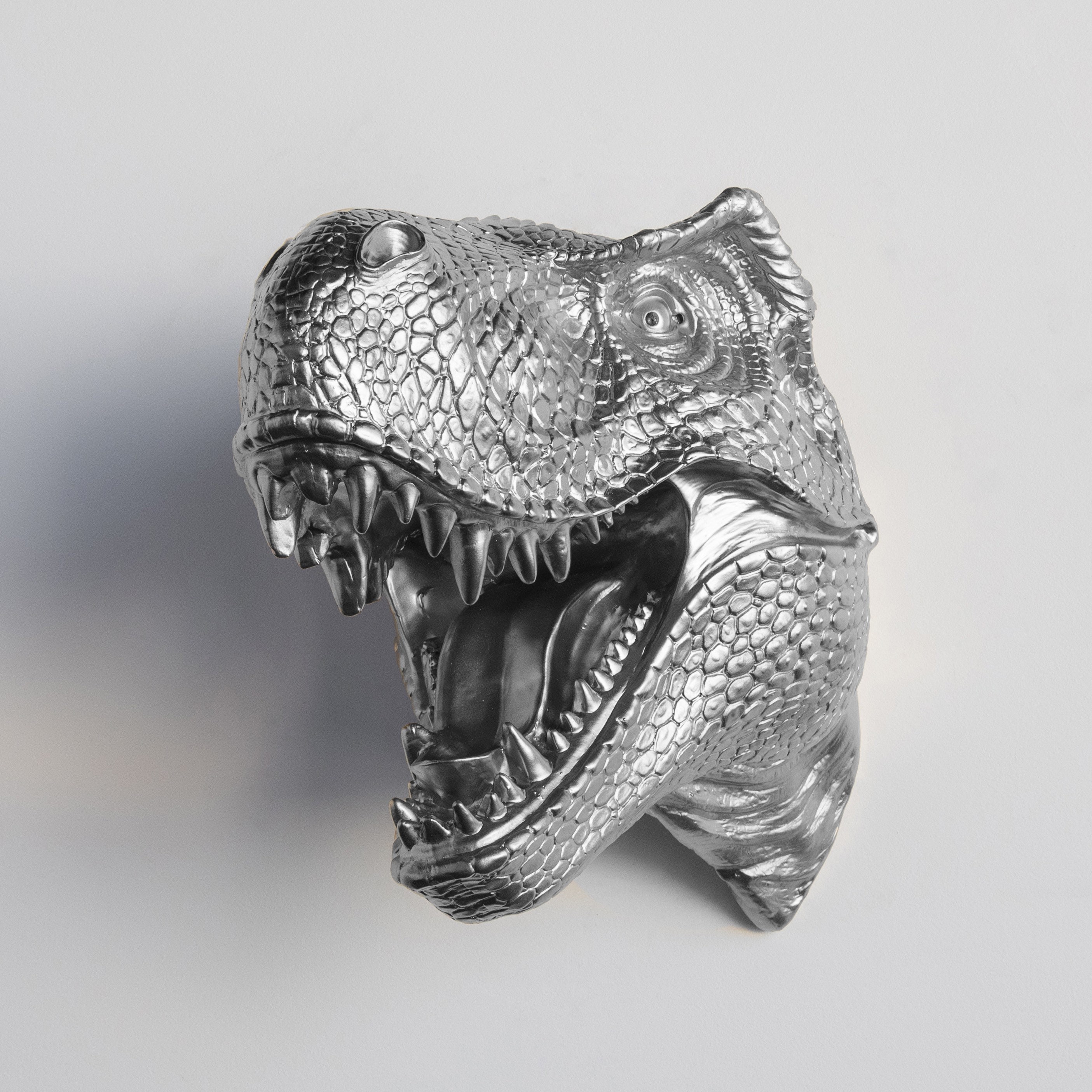 wall mounted dinosaur head Trex head sculpture Faux desktop figurine