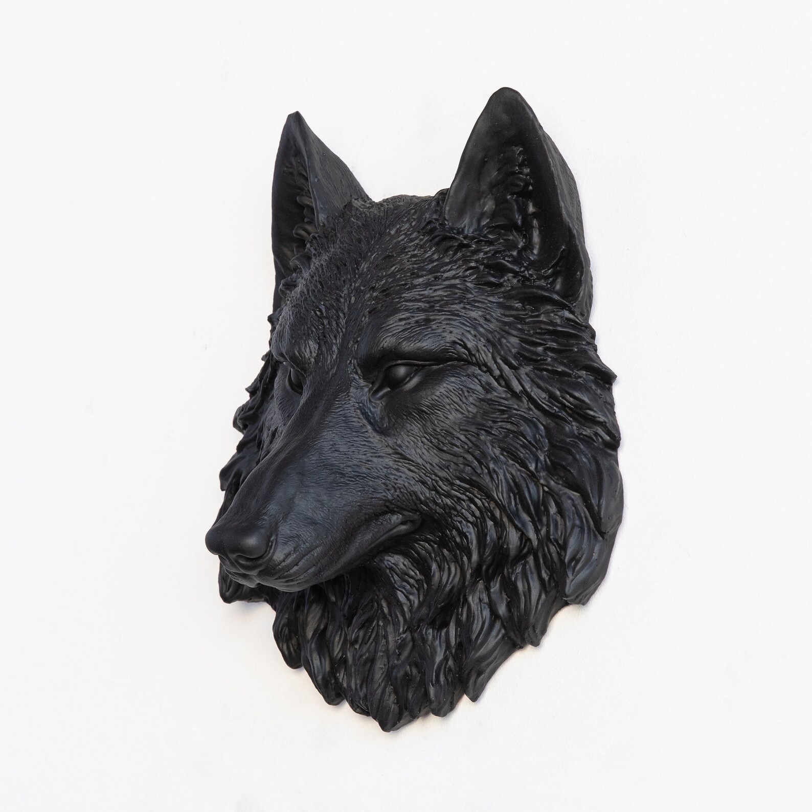 Faux Taxidermy Mini Wolf Head Wall Decor Black MW17 Etsy