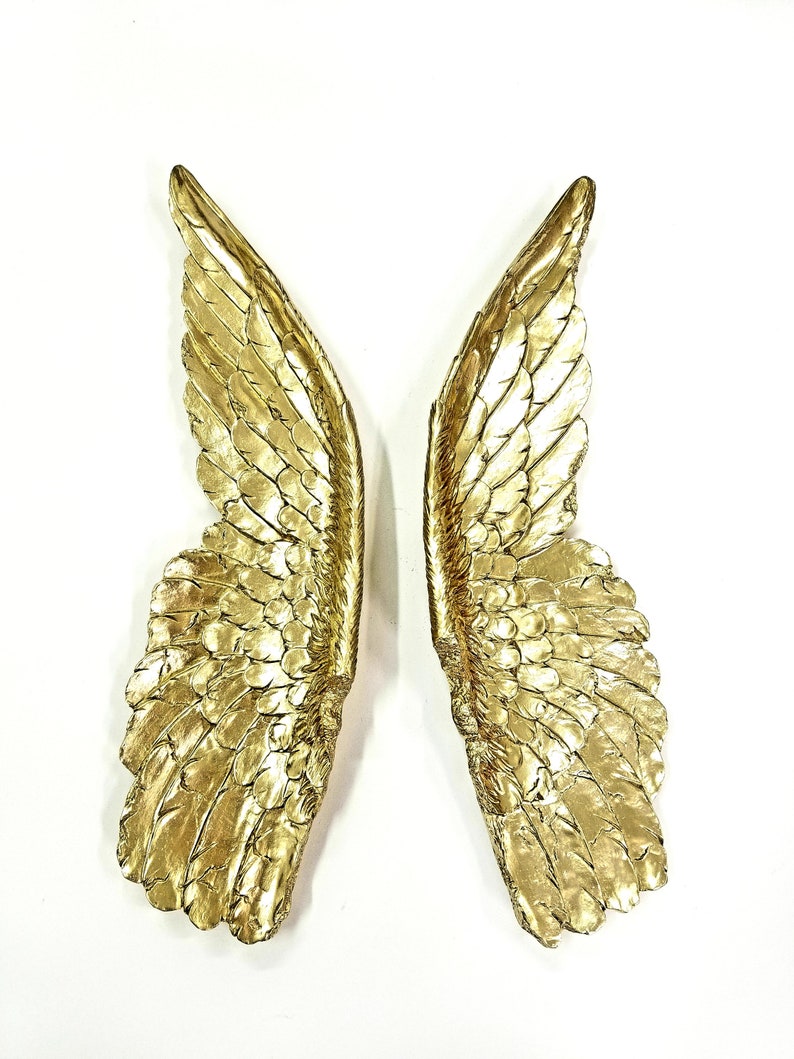 Large Gold Angel Wings Angel Wing Wall Decor Sympathy Etsy