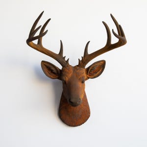 Faux Taxidermy Large Deer Head Wall Mount - Wall Decor - Rust - ND7373